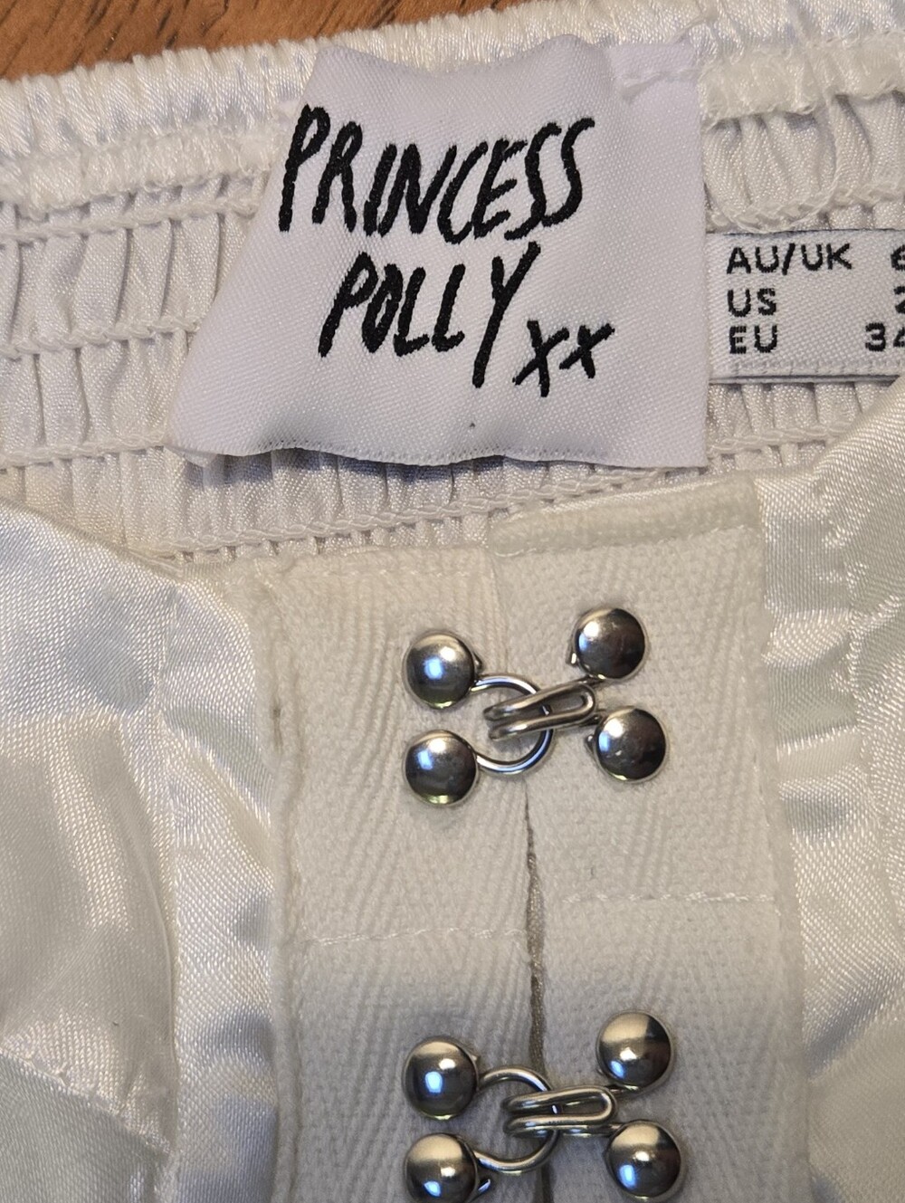 Princess Polly Satin Corset Crop Top Coquette Babydoll Fairy Milkmaid Boho 2 - Picture 6 of 7